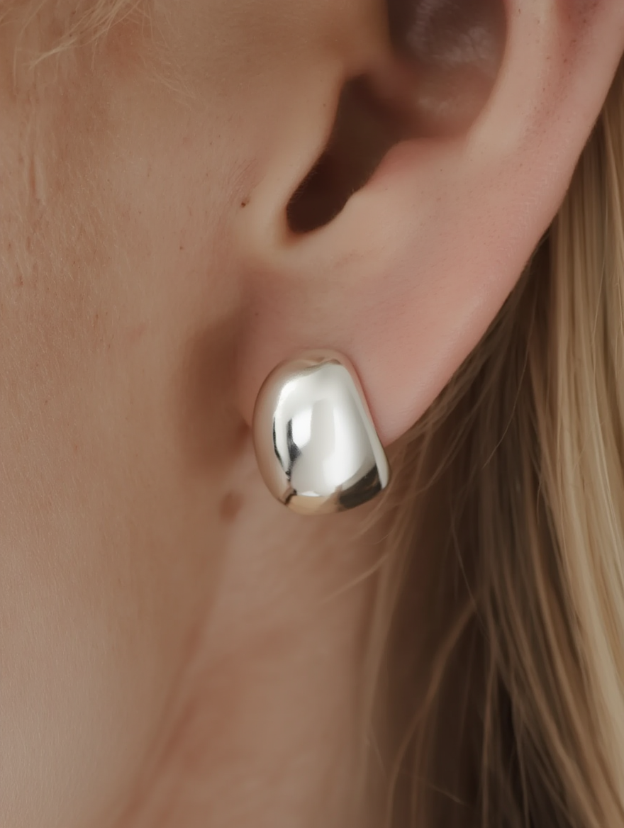 أقراط روما - فضي
