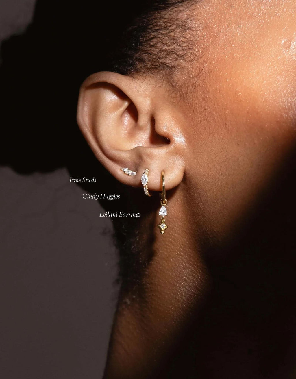 Posie Earrings - Gold